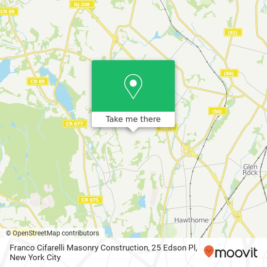 Franco Cifarelli Masonry Construction, 25 Edson Pl map