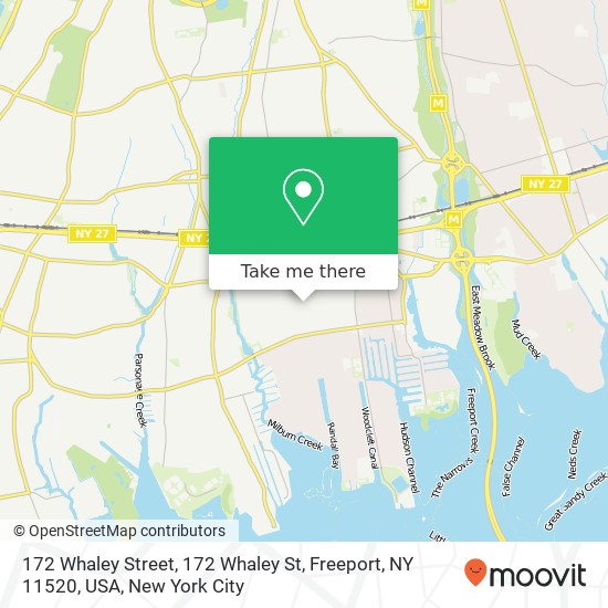 172 Whaley Street, 172 Whaley St, Freeport, NY 11520, USA map