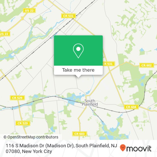116 S Madison Dr (Madison Dr), South Plainfield, NJ 07080 map