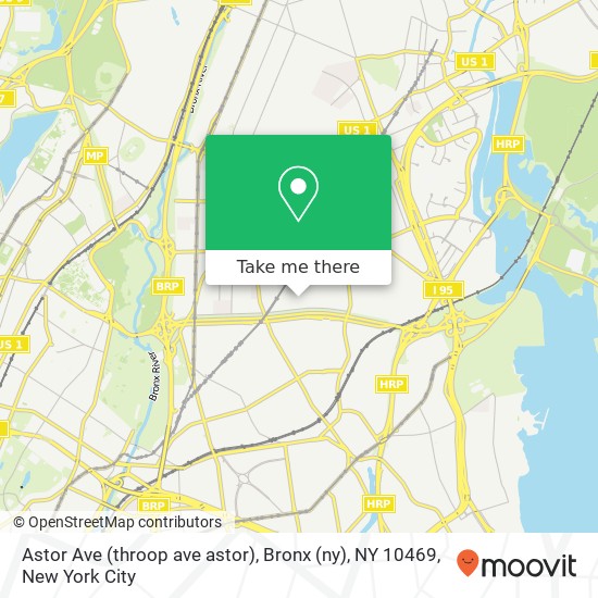 Astor Ave (throop ave astor), Bronx (ny), NY 10469 map