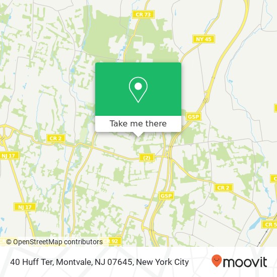 Mapa de 40 Huff Ter, Montvale, NJ 07645