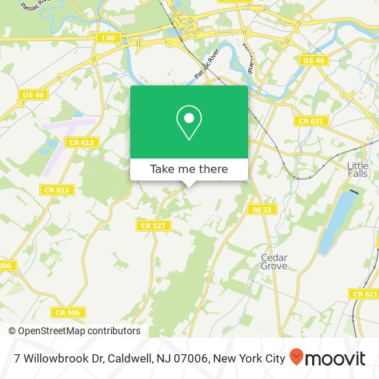7 Willowbrook Dr, Caldwell, NJ 07006 map
