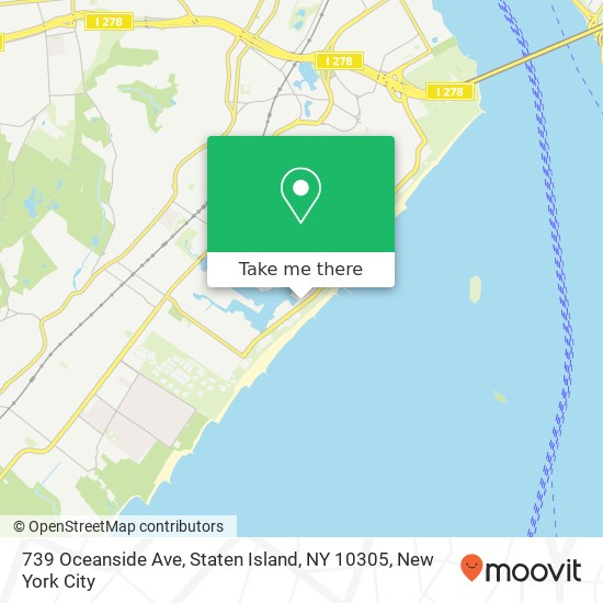 Mapa de 739 Oceanside Ave, Staten Island, NY 10305