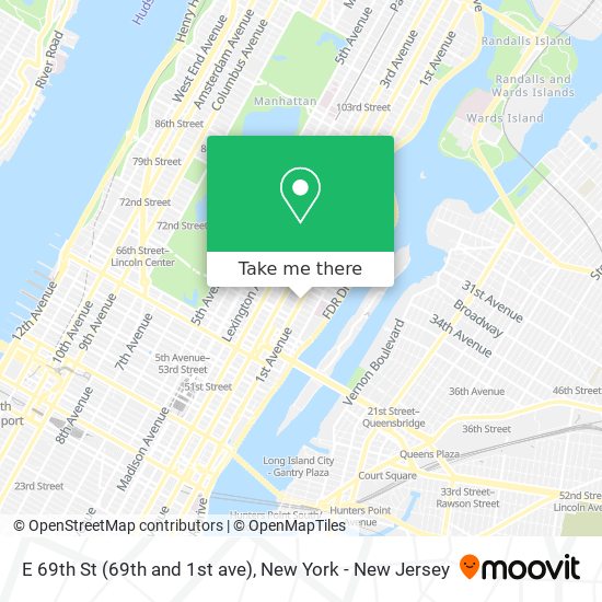 E 69th St (69th and 1st ave) map