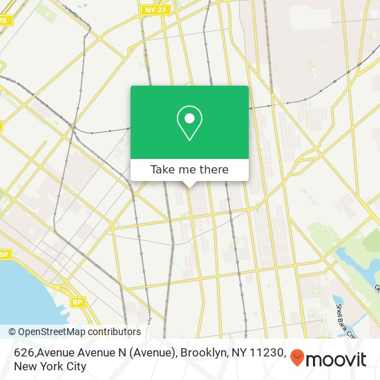 626,Avenue Avenue N (Avenue), Brooklyn, NY 11230 map