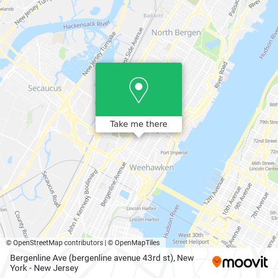 Mapa de Bergenline Ave (bergenline avenue 43rd st)
