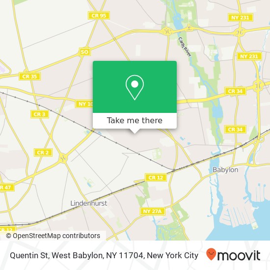 Mapa de Quentin St, West Babylon, NY 11704