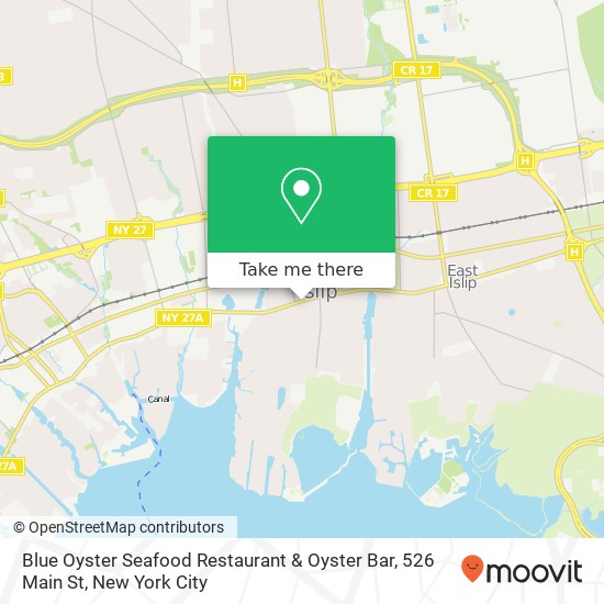 Blue Oyster Seafood Restaurant & Oyster Bar, 526 Main St map