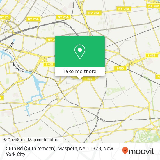 Mapa de 56th Rd (56th remsen), Maspeth, NY 11378