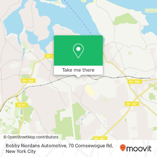 Mapa de Bobby Riordans Automotive, 70 Comsewogue Rd