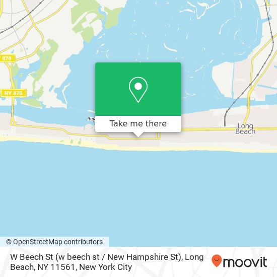 Mapa de W Beech St (w beech st / New Hampshire St), Long Beach, NY 11561