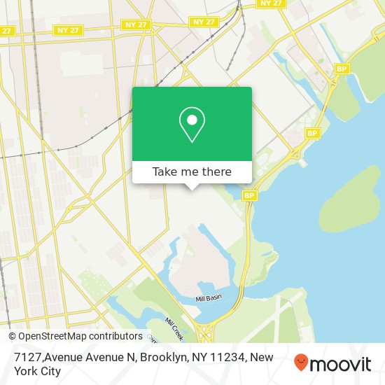 Mapa de 7127,Avenue Avenue N, Brooklyn, NY 11234