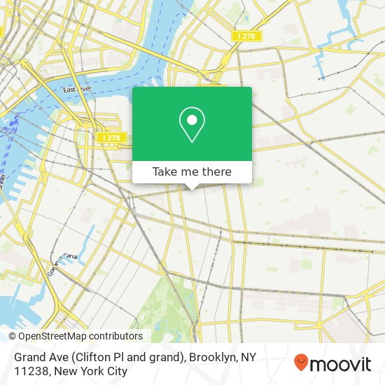 Mapa de Grand Ave (Clifton Pl and grand), Brooklyn, NY 11238