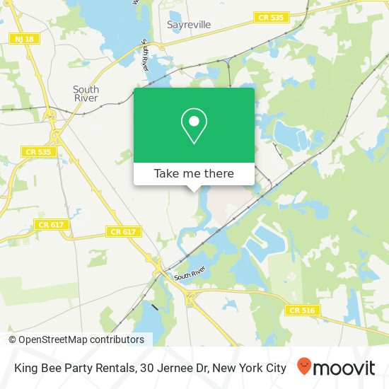 King Bee Party Rentals, 30 Jernee Dr map
