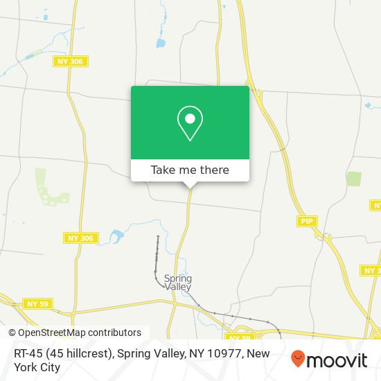 Mapa de RT-45 (45 hillcrest), Spring Valley, NY 10977