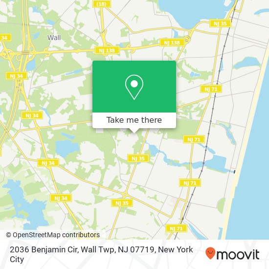2036 Benjamin Cir, Wall Twp, NJ 07719 map
