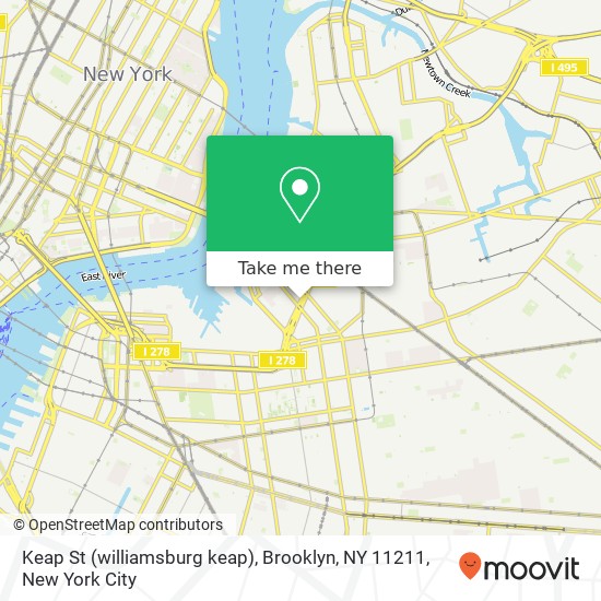 Mapa de Keap St (williamsburg keap), Brooklyn, NY 11211