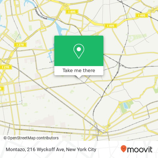 Mapa de Montazo, 216 Wyckoff Ave