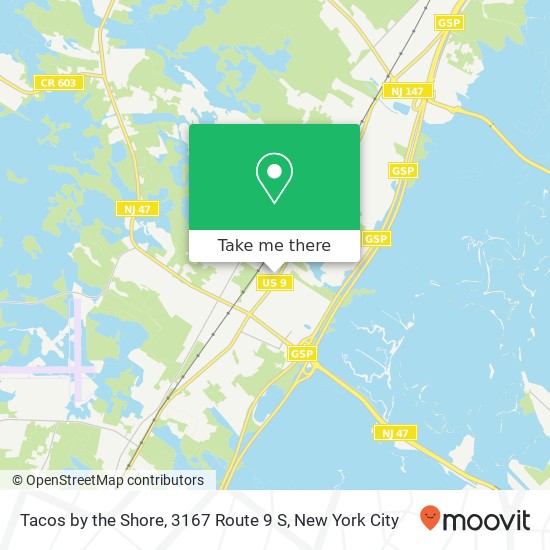 Tacos by the Shore, 3167 Route 9 S map