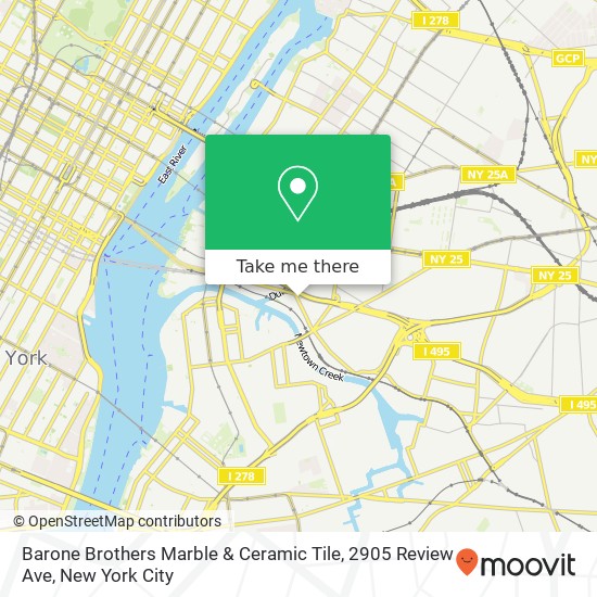 Mapa de Barone Brothers Marble & Ceramic Tile, 2905 Review Ave