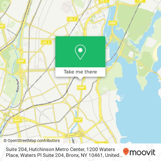 Suite 204, Hutchinson Metro Center, 1200 Waters Place, Waters Pl Suite 204, Bronx, NY 10461, United States map
