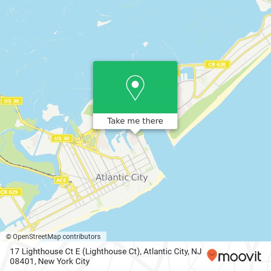 Mapa de 17 Lighthouse Ct E (Lighthouse Ct), Atlantic City, NJ 08401