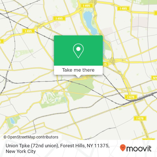 Mapa de Union Tpke (72nd union), Forest Hills, NY 11375