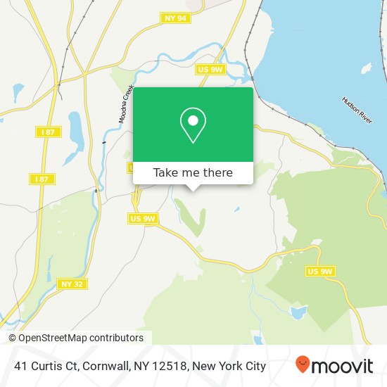 Mapa de 41 Curtis Ct, Cornwall, NY 12518