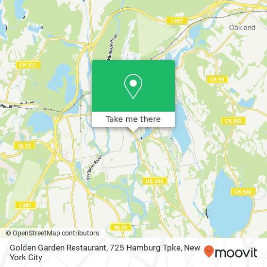 Mapa de Golden Garden Restaurant, 725 Hamburg Tpke