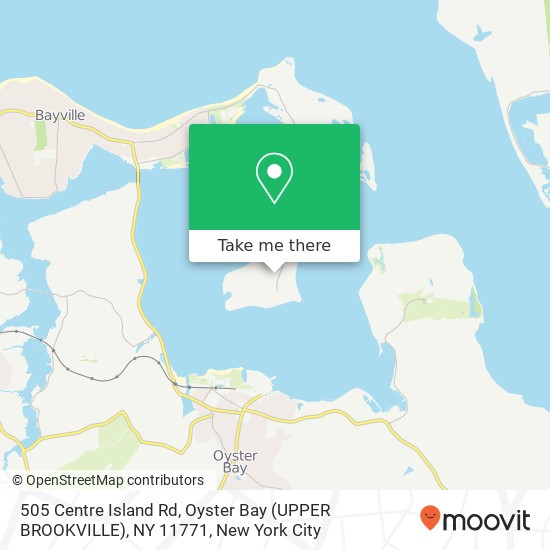 505 Centre Island Rd, Oyster Bay (UPPER BROOKVILLE), NY 11771 map