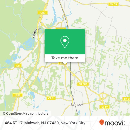 Mapa de 464 RT-17, Mahwah, NJ 07430