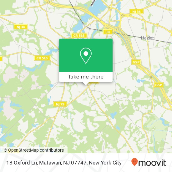 18 Oxford Ln, Matawan, NJ 07747 map