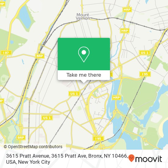 Mapa de 3615 Pratt Avenue, 3615 Pratt Ave, Bronx, NY 10466, USA