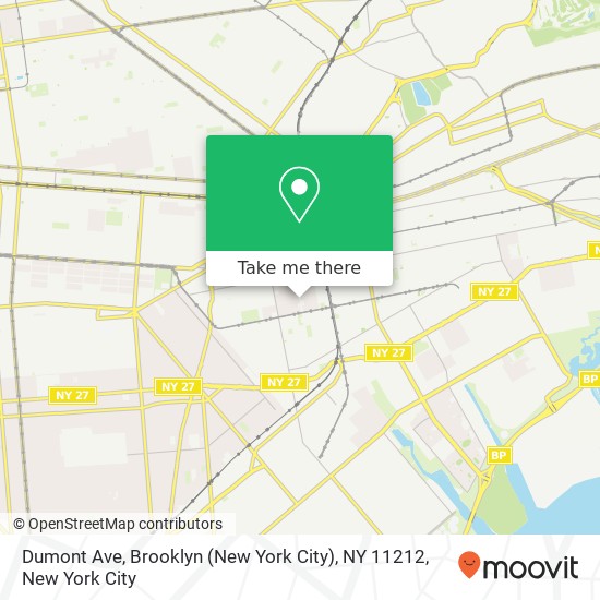 Mapa de Dumont Ave, Brooklyn (New York City), NY 11212