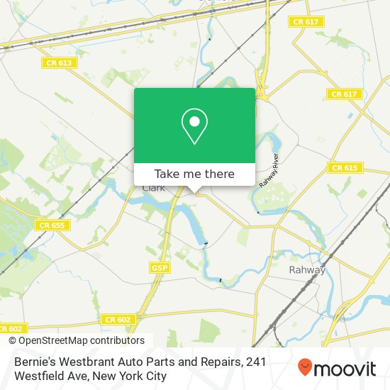 Bernie's Westbrant Auto Parts and Repairs, 241 Westfield Ave map