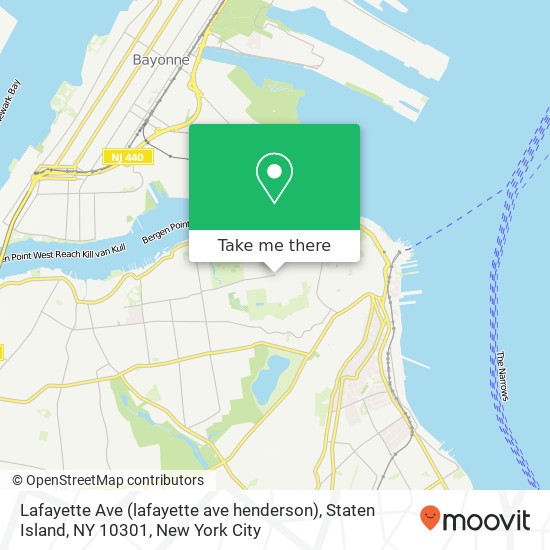Mapa de Lafayette Ave (lafayette ave henderson), Staten Island, NY 10301