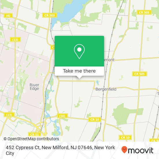452 Cypress Ct, New Milford, NJ 07646 map