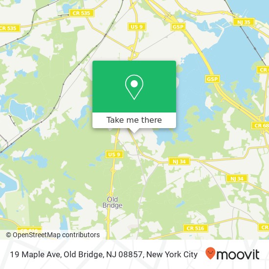 19 Maple Ave, Old Bridge, NJ 08857 map