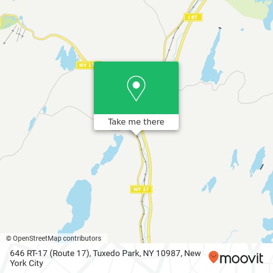 Mapa de 646 RT-17 (Route 17), Tuxedo Park, NY 10987