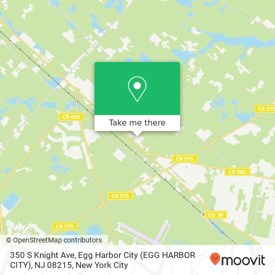 Mapa de 350 S Knight Ave, Egg Harbor City (EGG HARBOR CITY), NJ 08215