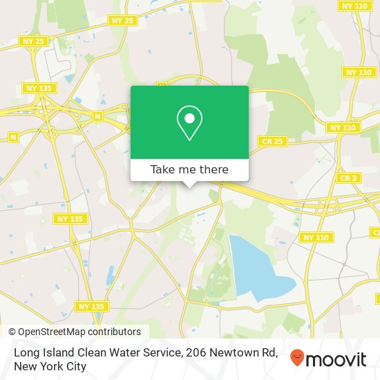 Mapa de Long Island Clean Water Service, 206 Newtown Rd