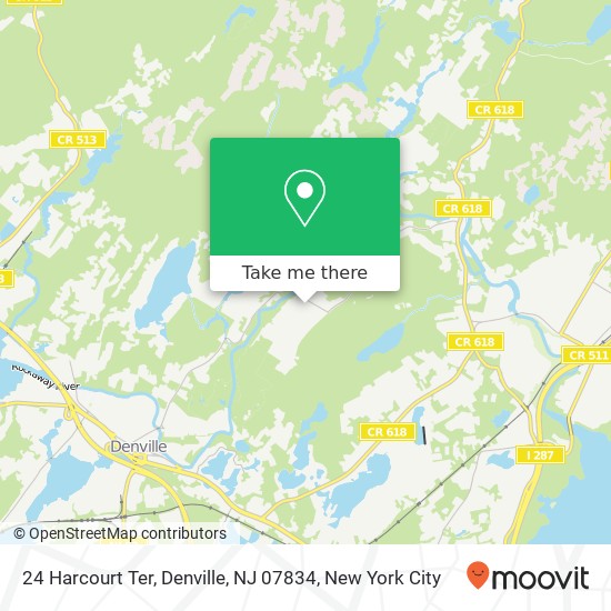 Mapa de 24 Harcourt Ter, Denville, NJ 07834
