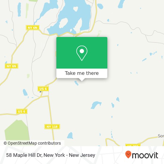 Mapa de 58 Maple Hill Dr, Mahopac, NY 10541