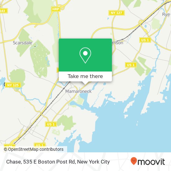 Mapa de Chase, 535 E Boston Post Rd