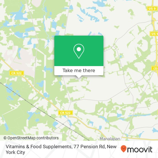 Vitamins & Food Supplements, 77 Pension Rd map