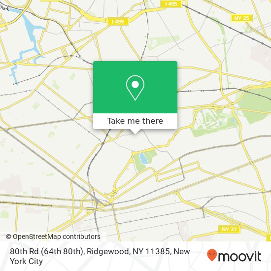Mapa de 80th Rd (64th 80th), Ridgewood, NY 11385