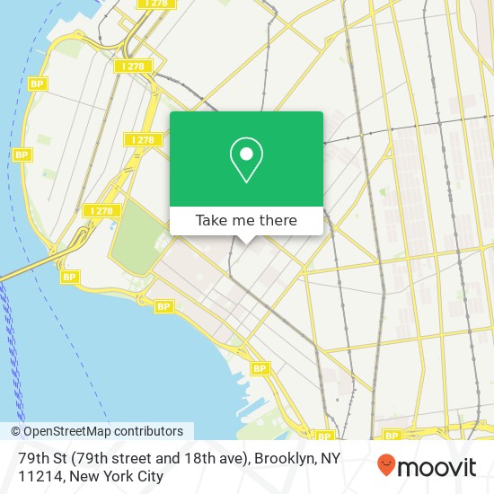 79th St (79th street and 18th ave), Brooklyn, NY 11214 map