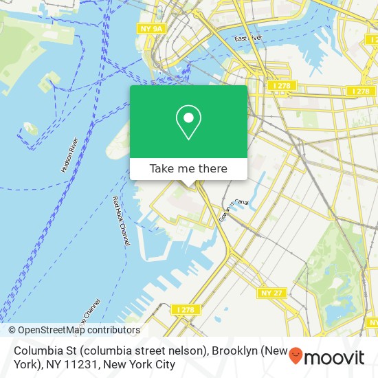 Columbia St (columbia street nelson), Brooklyn (New York), NY 11231 map