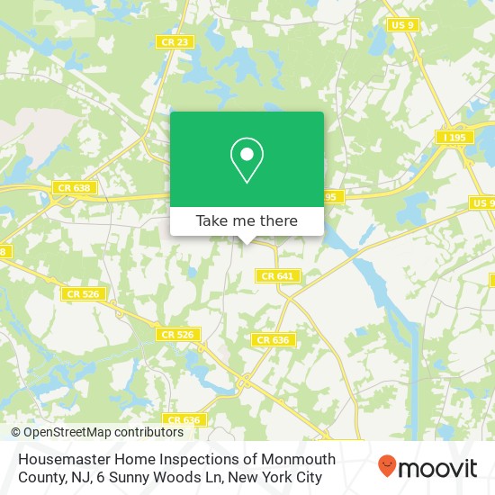 Mapa de Housemaster Home Inspections of Monmouth County, NJ, 6 Sunny Woods Ln