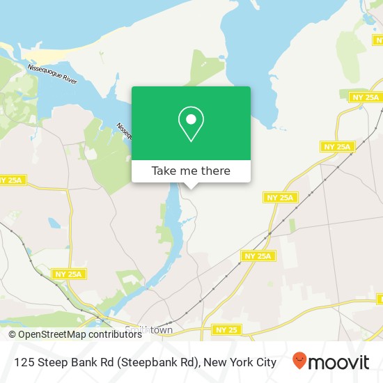 Mapa de 125 Steep Bank Rd (Steepbank Rd), St James, NY 11780